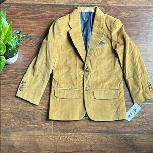NWT Boys Cat & Jack Tan Blazer Jacket Corduroy | Corduroy Jacket | Dress Jacket